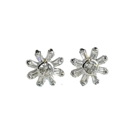 BAMCZ Jewelry - DAISY flower Sterling silver cz stud earrings